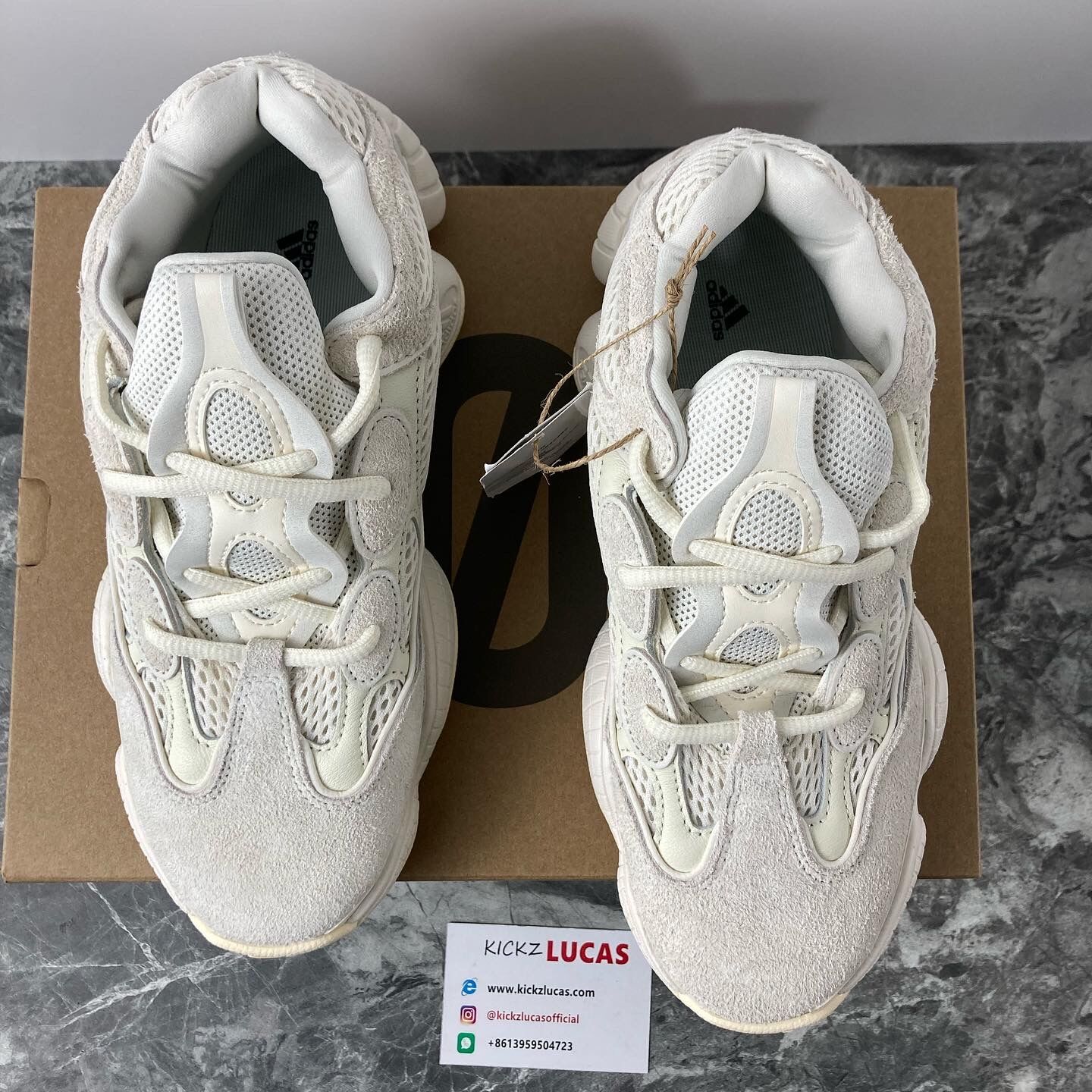 Alternative view of Yeezy Boost 500 “Bone White”