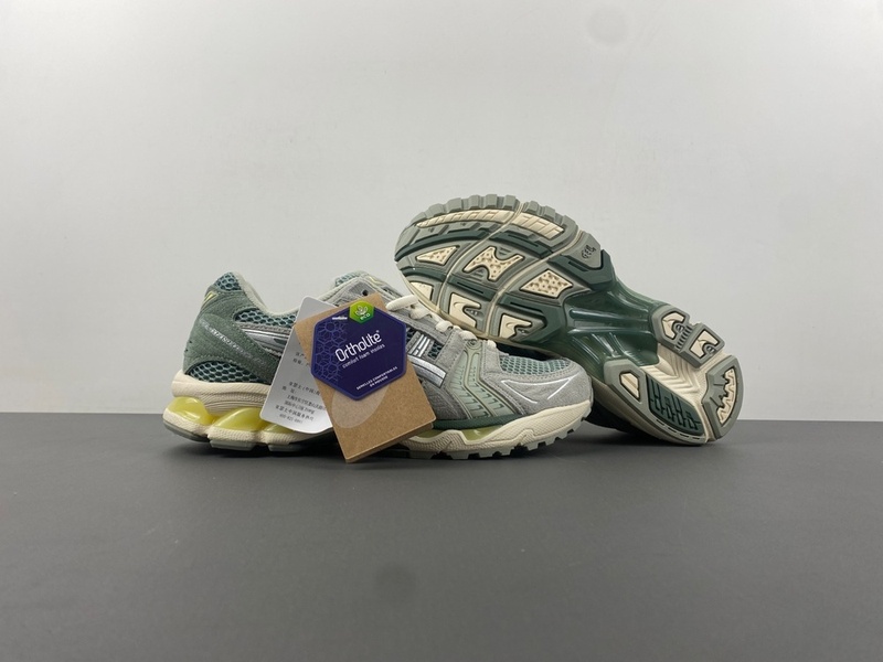 Alternative view of ASICS Gel-Kayano 14 Olive Grey Pure Silver 1201A161-301