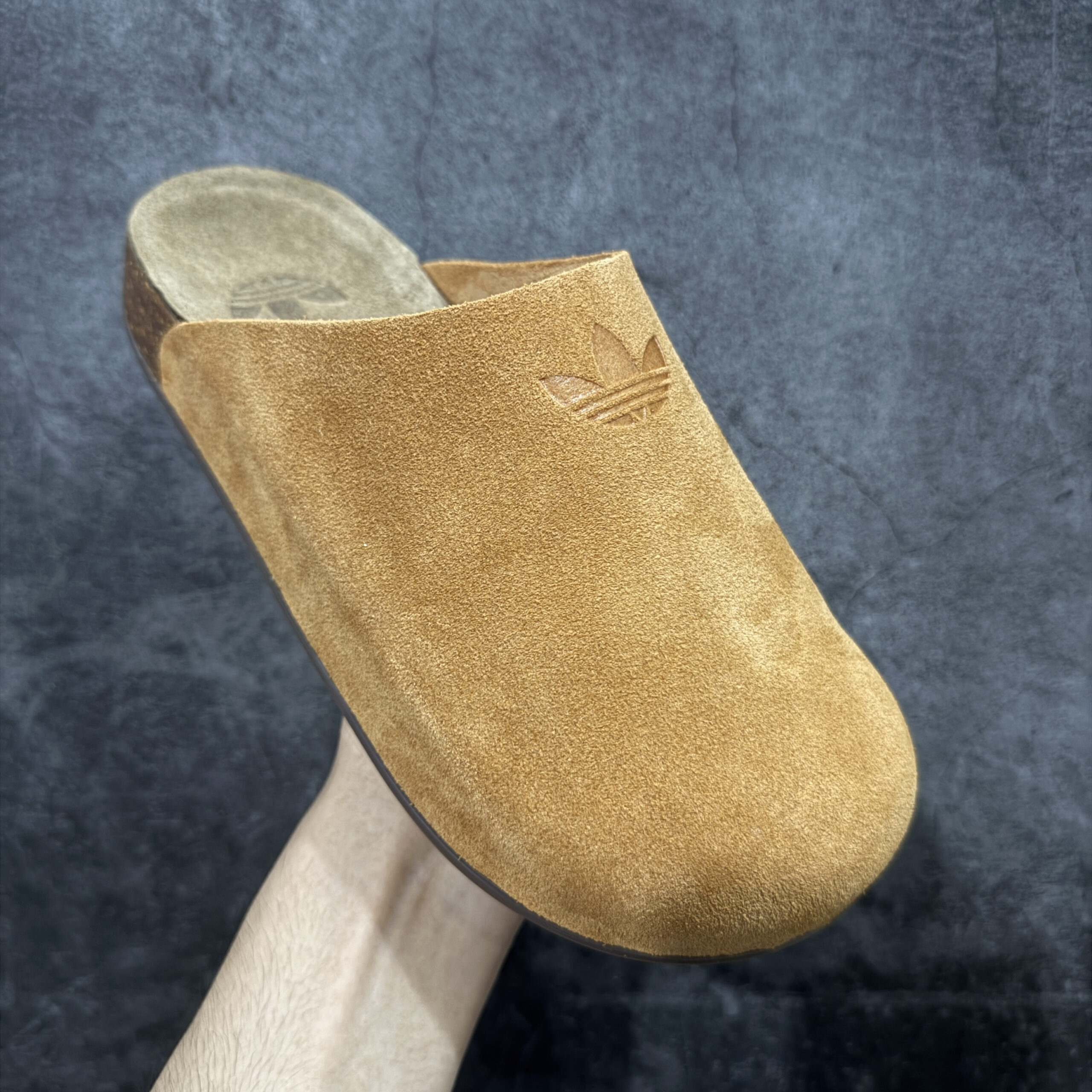 Alternative view of Adidas Adimule Clog JR3586 Tan/Brown Suede