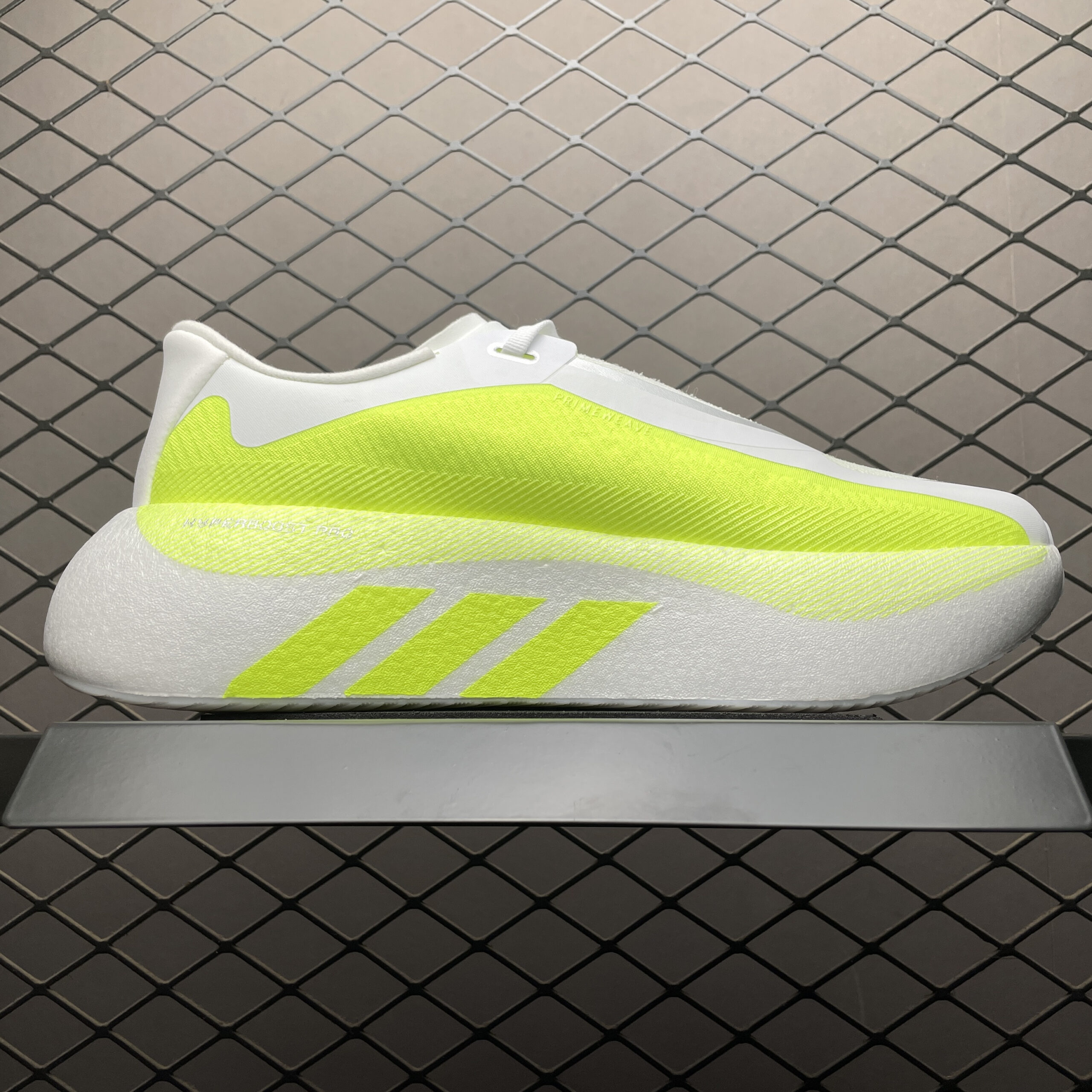 Alternative view of Adidas Hyperboost Edge KJ0752 White/Neon Yellow Mesh