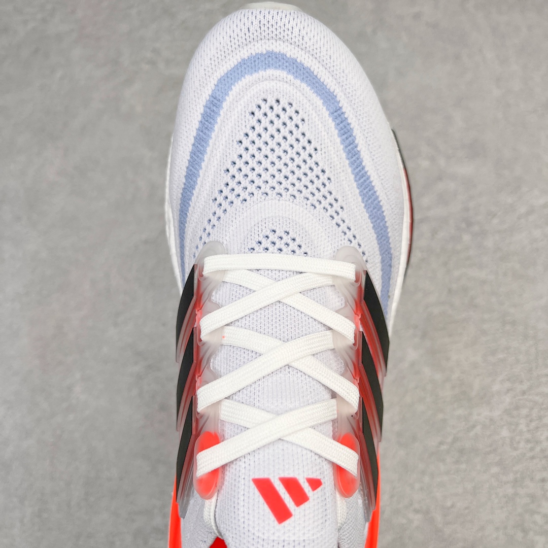 Alternative view of Adidas Ultraboost Light White/Black/Orange Engineered Mesh