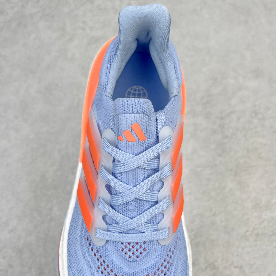 Alternative view of Adidas Ultraboost Light Light Blue/Orange Engineered Mesh